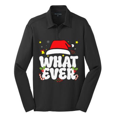 I Don't Do Matching Christmas Outfits Funny Family Whatever  Silk Touch Performance Long Sleeve Polo