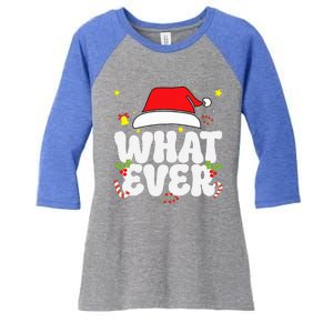 I Don't Do Matching Christmas Outfits Funny Family Whatever  Women's Tri-Blend 3/4-Sleeve Raglan Shirt