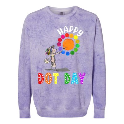 International Dot Day Colorful Polka Dot Happy Dot Day Colorblast Crewneck Sweatshirt