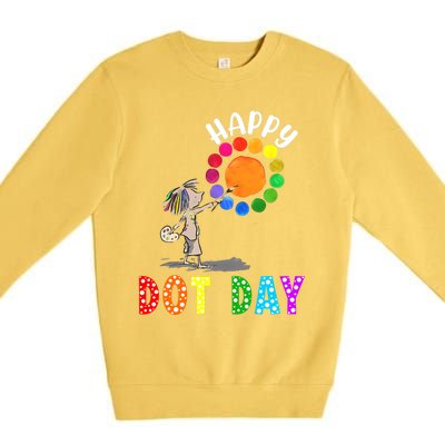 International Dot Day Colorful Polka Dot Happy Dot Day Premium Crewneck Sweatshirt