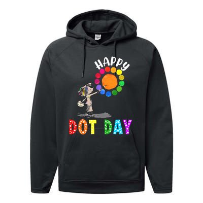 International Dot Day Colorful Polka Dot Happy Dot Day Performance Fleece Hoodie