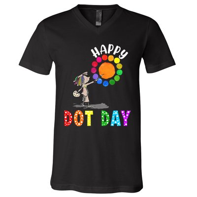 International Dot Day Colorful Polka Dot Happy Dot Day V-Neck T-Shirt