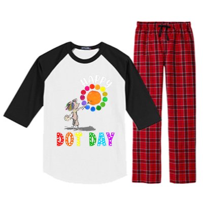 International Dot Day Colorful Polka Dot Happy Dot Day Raglan Sleeve Pajama Set