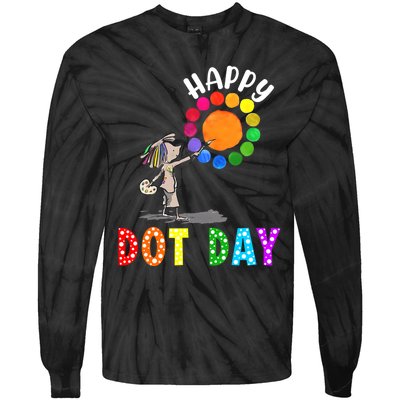 International Dot Day Colorful Polka Dot Happy Dot Day Tie-Dye Long Sleeve Shirt