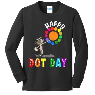 International Dot Day Colorful Polka Dot Happy Dot Day Kids Long Sleeve Shirt