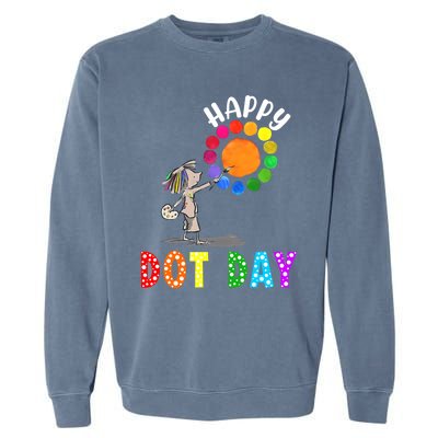 International Dot Day Colorful Polka Dot Happy Dot Day Garment-Dyed Sweatshirt