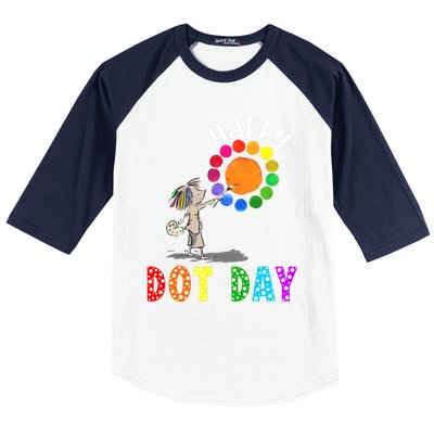 International Dot Day Colorful Polka Dot Happy Dot Day Baseball Sleeve Shirt