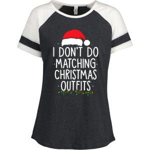 I Dont Do Matching Christmas Xmas Party Funny Enza Ladies Jersey Colorblock Tee