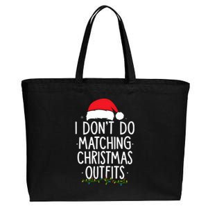 I Dont Do Matching Christmas Xmas Party Funny Cotton Canvas Jumbo Tote