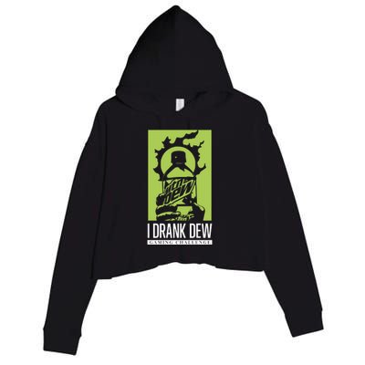 I Drank Dew Gaming Challenge Crop Fleece Hoodie