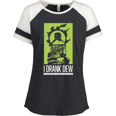 I Drank Dew Gaming Challenge Enza Ladies Jersey Colorblock Tee