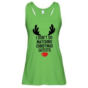 I Dont Do Matching Christmas Outfits Reindeer Christmas Gift Ladies Essential Flowy Tank