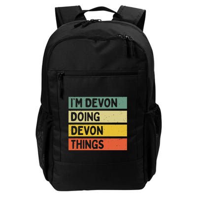 IM Devon Doing Devon Things Funny Personalized Quote Daily Commute Backpack