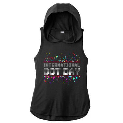 International Dot Day Dotted Logo Ladies PosiCharge Tri-Blend Wicking Draft Hoodie Tank