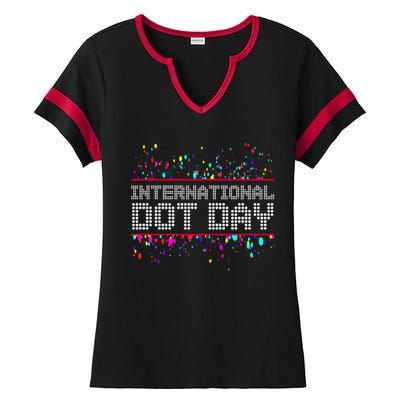 International Dot Day Dotted Logo Ladies Halftime Notch Neck Tee