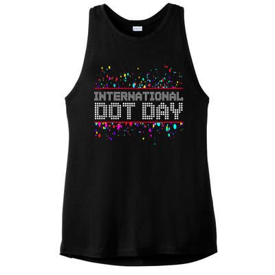 International Dot Day Dotted Logo Ladies PosiCharge Tri-Blend Wicking Tank