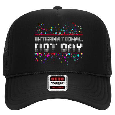 International Dot Day Dotted Logo High Crown Mesh Back Trucker Hat