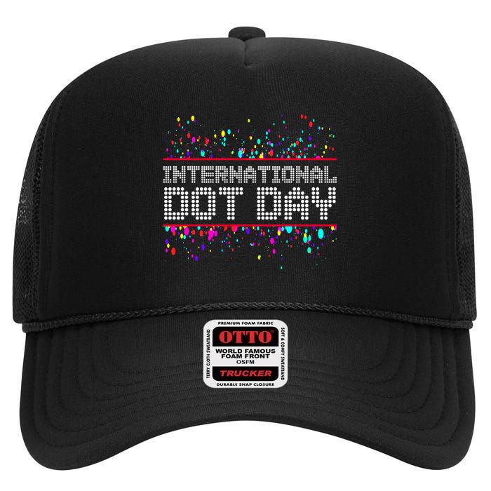 International Dot Day Dotted Logo High Crown Mesh Back Trucker Hat