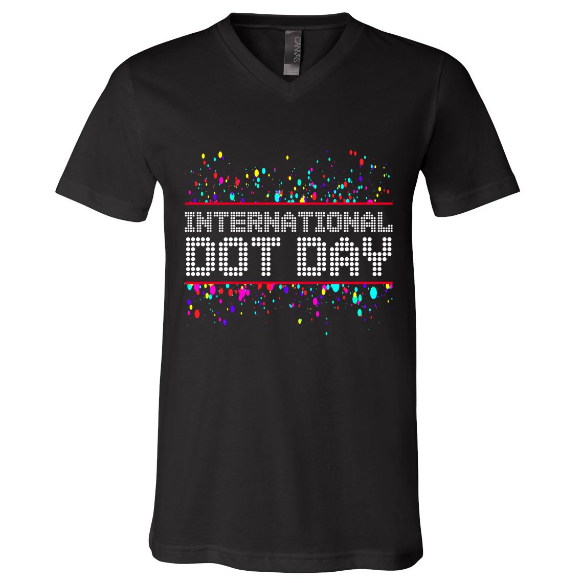 International Dot Day Dotted Logo V-Neck T-Shirt