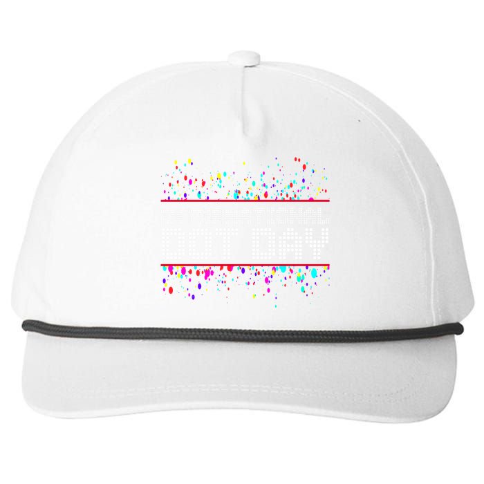 International Dot Day Dotted Logo Snapback Five-Panel Rope Hat