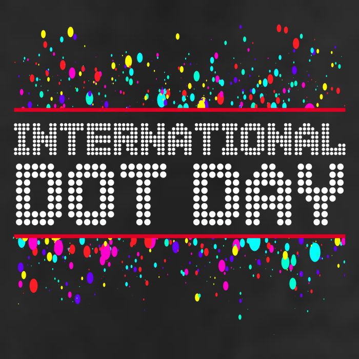 International Dot Day Dotted Logo Adult Drive Performance Visor