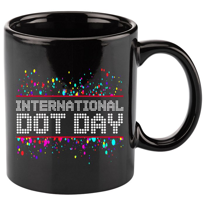 International Dot Day Dotted Logo 11oz C Handle Ceramic Mug