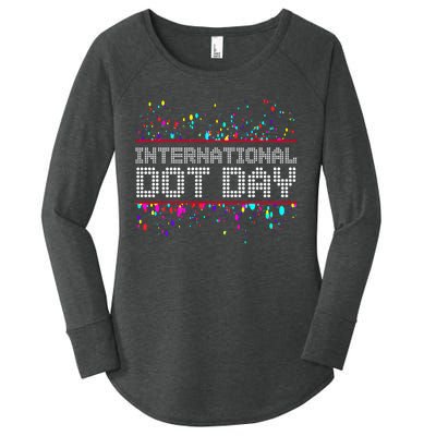 International Dot Day Dotted Logo Women's Perfect Tri Tunic Long Sleeve Shirt