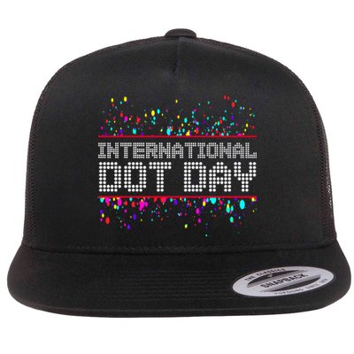 International Dot Day Dotted Logo Flat Bill Trucker Hat