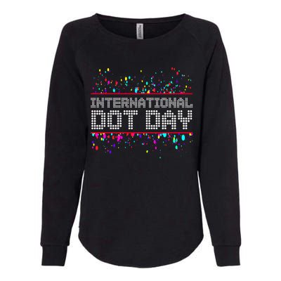 International Dot Day Dotted Logo Womens California Wash Sweatshirt