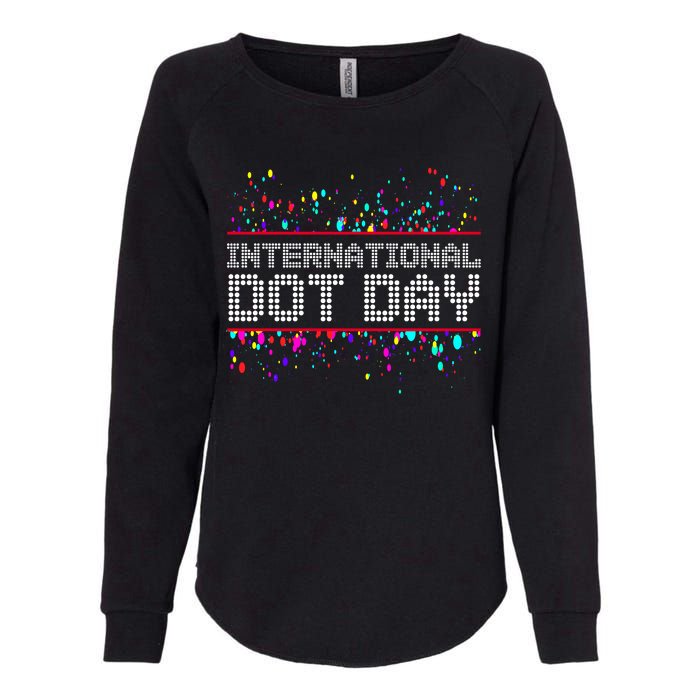 International Dot Day Dotted Logo Womens California Wash Sweatshirt