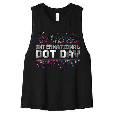 International Dot Day Dotted Logo Women's Racerback Cropped Tank