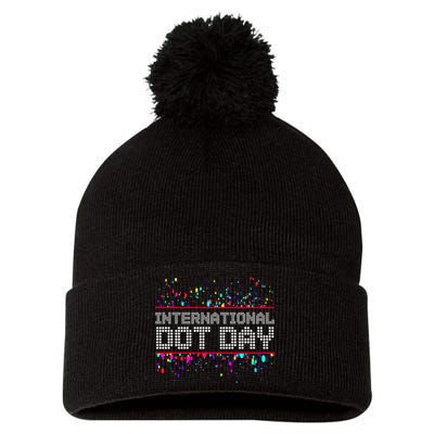 International Dot Day Dotted Logo Pom Pom 12in Knit Beanie