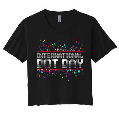 International Dot Day Dotted Logo Women's Crop Top Tee