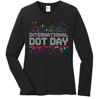 International Dot Day Dotted Logo Ladies Long Sleeve Shirt