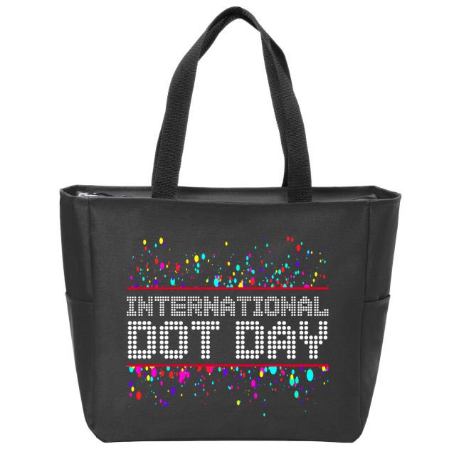 International Dot Day Dotted Logo Zip Tote Bag
