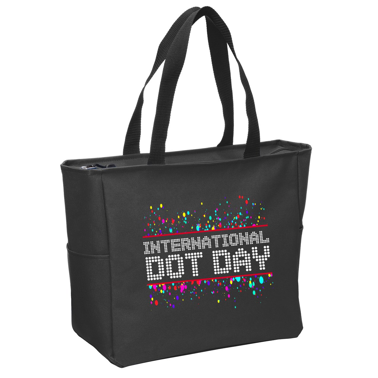 International Dot Day Dotted Logo Zip Tote Bag