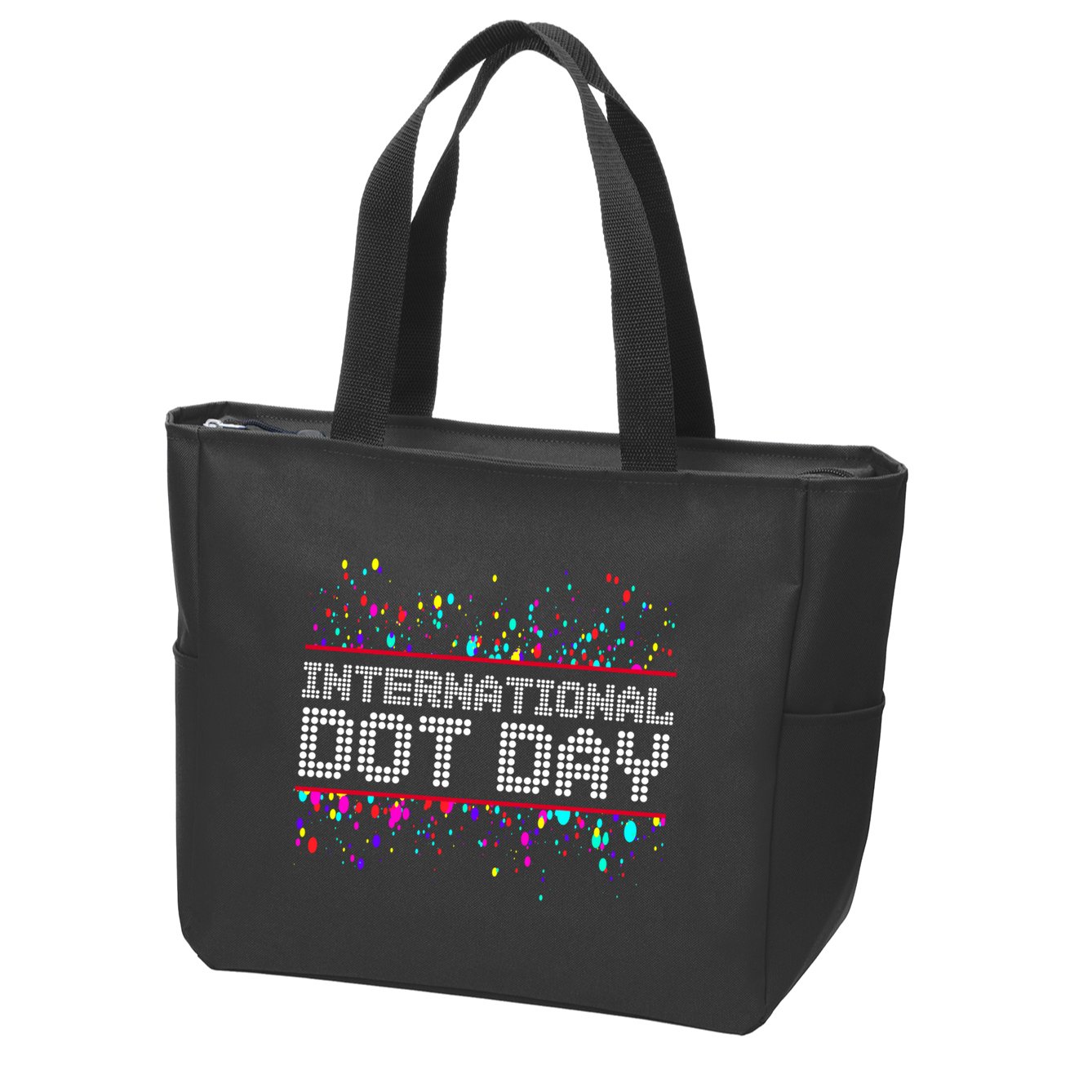 International Dot Day Dotted Logo Zip Tote Bag