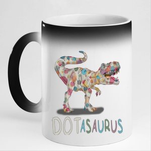 International Dot Day Dotasaurus Funny Creative Dots Great Gift 11oz Black Color Changing Mug