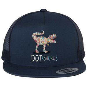 International Dot Day Dotasaurus Funny Creative Dots Great Gift Flat Bill Trucker Hat