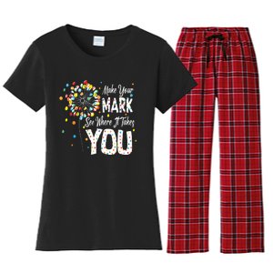 International Dot Day 2024 The Dot Make Mark Women's Flannel Pajama Set