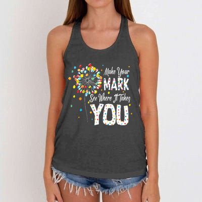 International Dot Day 2024 The Dot Make Mark Women's Knotted Racerback Tank