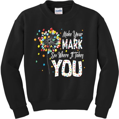 International Dot Day 2024 The Dot Make Mark Kids Sweatshirt