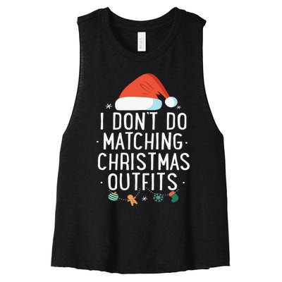 I Don't Do Matching Christmas Outfits But I Do Xmas Couples  Women's Racerback Cropped Tank