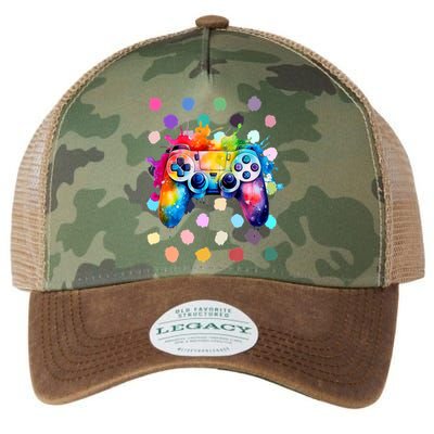 International Dot Day Gaming Dots Boy Kids Legacy Tie Dye Trucker Hat