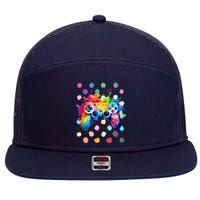 International Dot Day Gaming Dots Boy Kids 7 Panel Mesh Trucker Snapback Hat