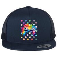 International Dot Day Gaming Dots Boy Kids Flat Bill Trucker Hat