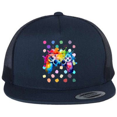 International Dot Day Gaming Dots Boy Kids Flat Bill Trucker Hat