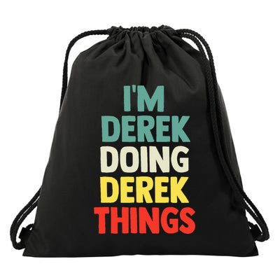 IM Derek Doing Derek Things Personalized Name Drawstring Bag
