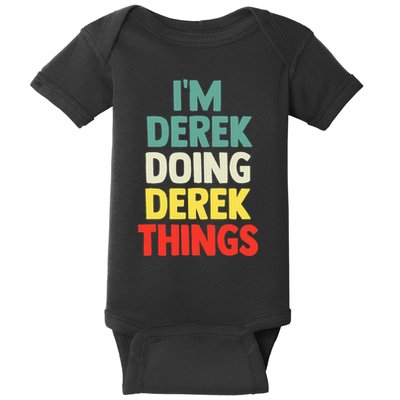 IM Derek Doing Derek Things Personalized Name Baby Bodysuit