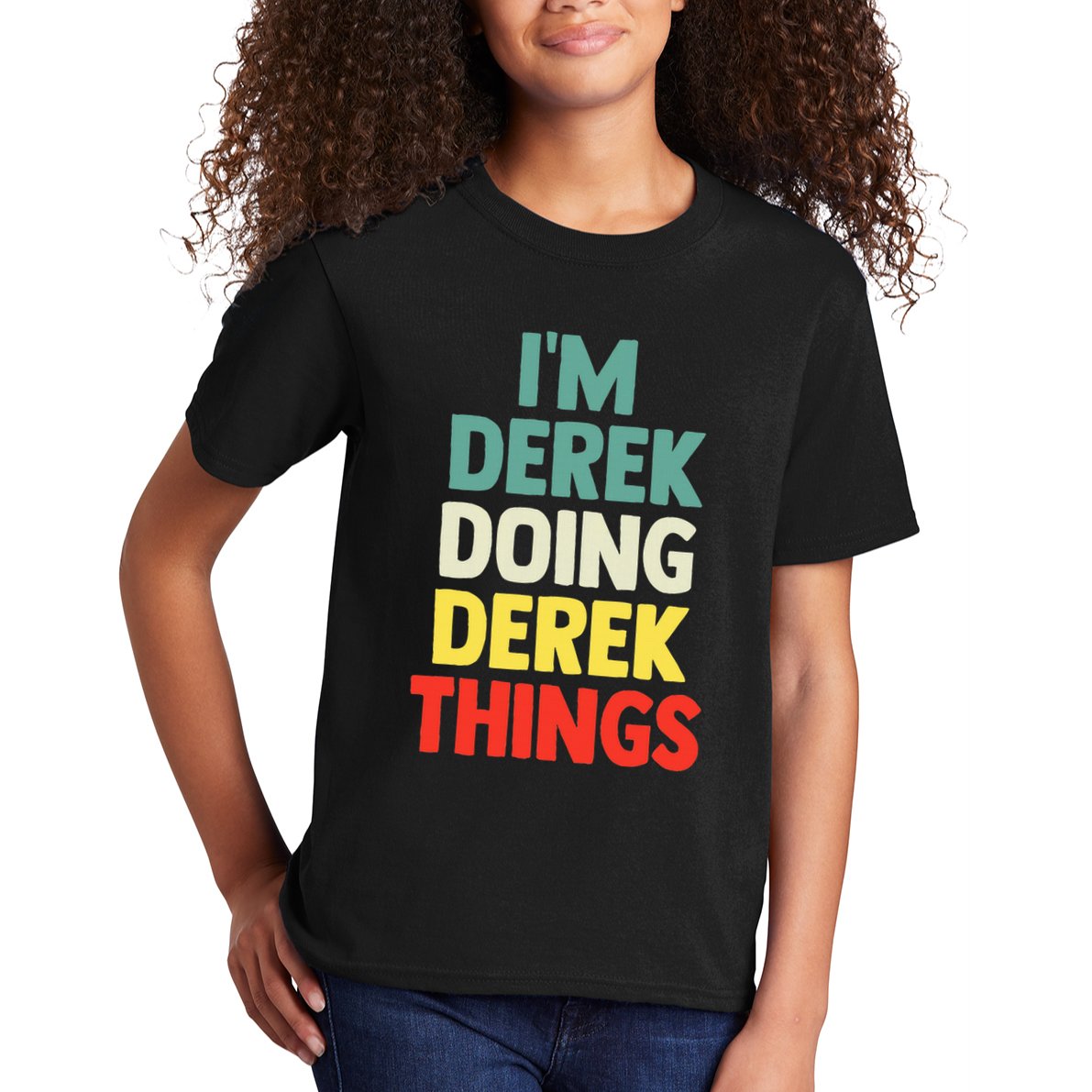 IM Derek Doing Derek Things Personalized Name Kids T-Shirt